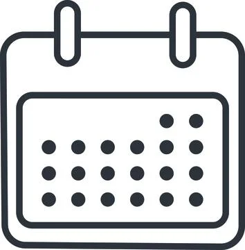 Empty calendar outline planner icon Stock Illustration