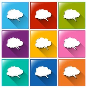 Empty callout icons Stock Illustration