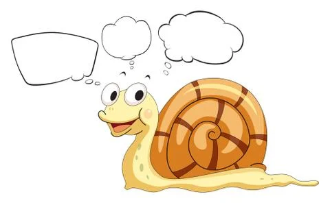 The empty callouts with a snail Stock Illustration
