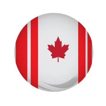 Empty canadian campaign button Illustrazione stock
