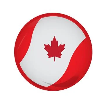 Empty canadian campaign button Illustrazione stock