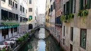 Empty Canal At Venice, Italy Stock Footage