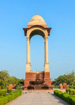 Empty canopy of george v at india gate Stock Photos