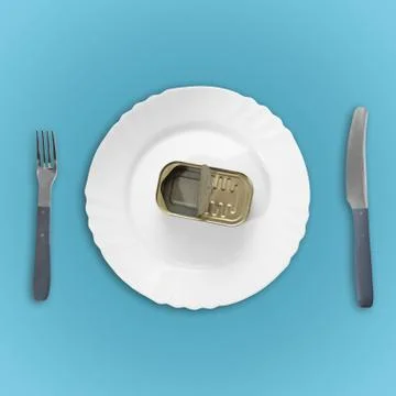 Empty cans Stock Photos