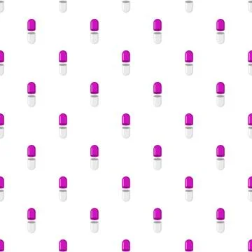 Empty capsule pattern seamless vector Stock Illustration