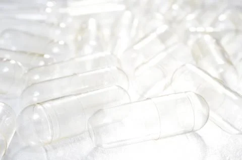 Empty capsules for medicine background Stock Photos