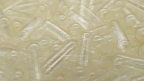 Empty capsules for medicines Stock Footage 167460923