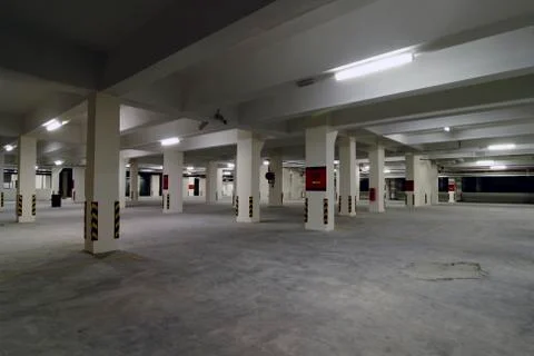Empty car park Stock Photos