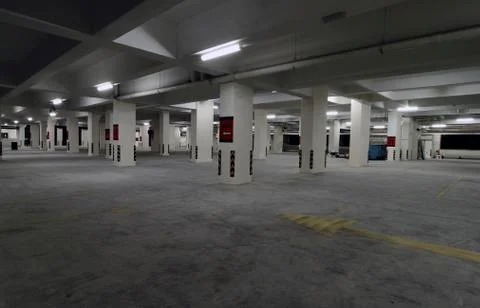 Empty car park Stock Photos