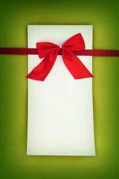 Empty card on green background Stock Photos