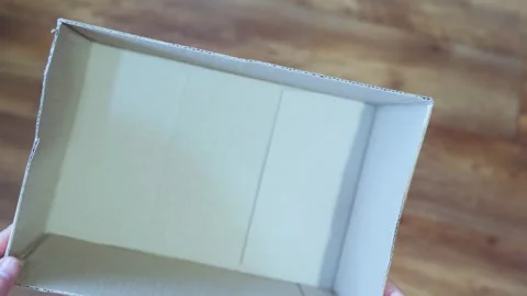 An empty cardboard box held in hands, ready for use Stock-Footage 303398289