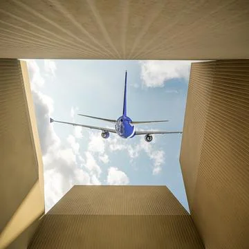 Empty cardboard box Stock Illustration