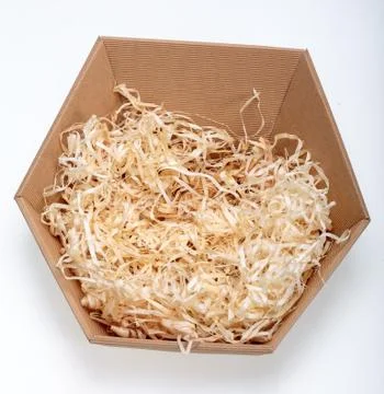 Empty cardboard box isolated on white background 스톡 사진