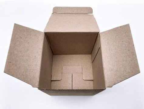 Empty cardboard box. Stock Photos