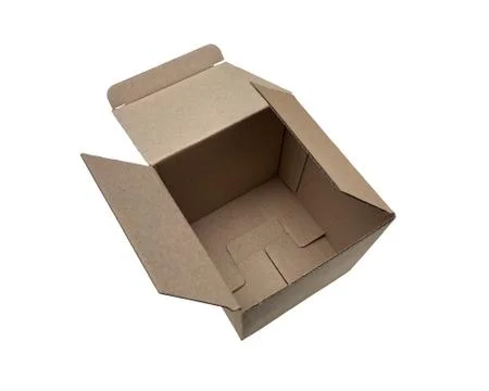 Empty cardboard box. Stock Photos