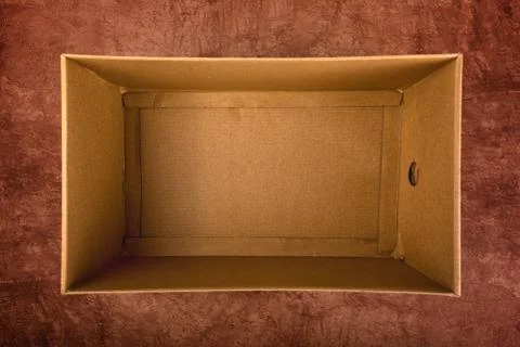 Empty Cardboard Box Top View Illustrazione stock
