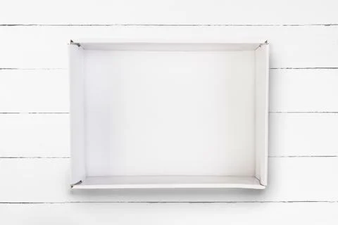 Empty cardboard box on white Stock Photos