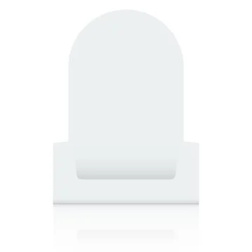 Empty Cardboard display box mockup with front viewpoint. Realistic drawing. Stock Illustration