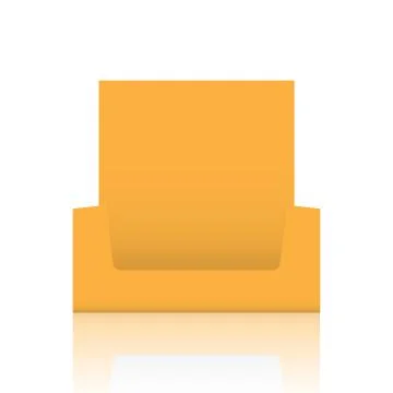 Empty Cardboard display box mockup with front viewpoint. Realistic drawing. Stock Illustration