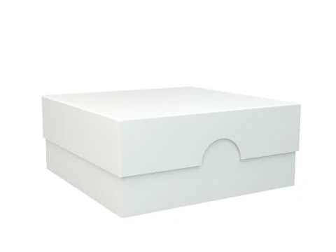 Empty cardboard on gray isolated on white background Stock Illustration