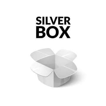 Empty cardboard packaging, open box icon in cartoon style Stock Illustration