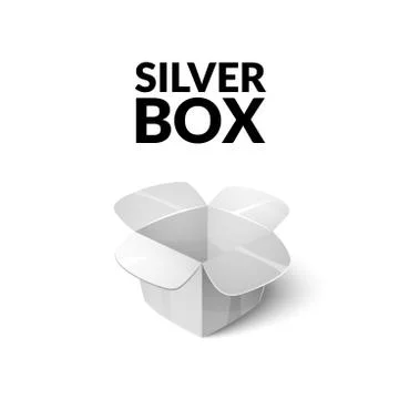 Empty cardboard packaging, open box icon in cartoon style Illustrazione stock