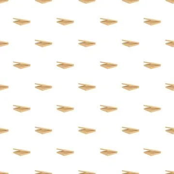 Empty cardboard pizza boxes repeating seamless pattern Stock Illustration