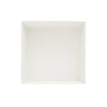 Empty cardboard white box isolated Stock Photos