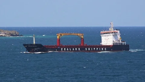 An empty cargo ship enters the Bosporus Strait from the side of the Black Sea Stock Footage 80473490