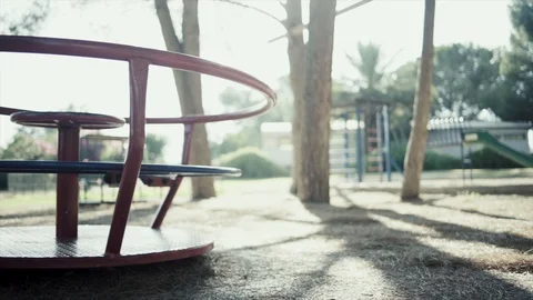 Empty Carousel playground  Illustration Stock Footage 115739965