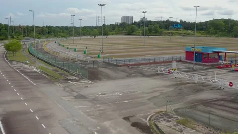 Empty Carpark During the Motion Lockdown Order Stock Footage 158270171