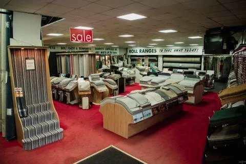Empty Carpet Shop Foto stock