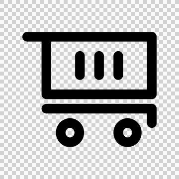 Empty cart icon vector. symbol for your web site design, logo, app, UI. Illustrazione stock