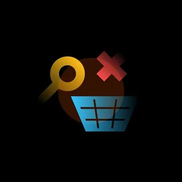 Empty cart. Vector icon in gradient style Stock Illustration