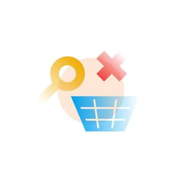 Empty cart. Vector icon in gradient style Stock Illustration