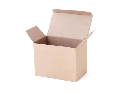 Empty carton box Stock Photos