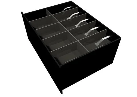 Empty cash drawer Stock Illustration