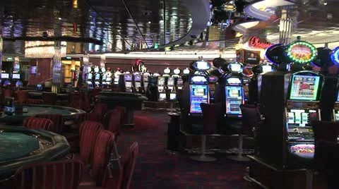 Empty Casino Pan Stock Footage 11171393