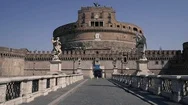 Empty Castel Sant Angelo Rome Italy Covid19 Quarantine Stock Footage