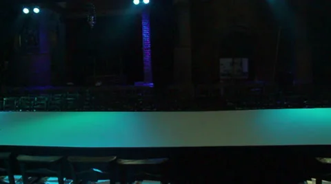 Empty Catwalk Tracking Shot HD Stock Footage 29528511