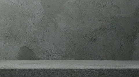 Empty cement concrete wall studio room interior for display product 스톡 일러스트
