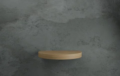 Empty cement concrete wall studio room interior for display product 스톡 일러스트