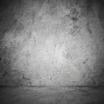 Empty cement wall room background and texture Stock-Fotos