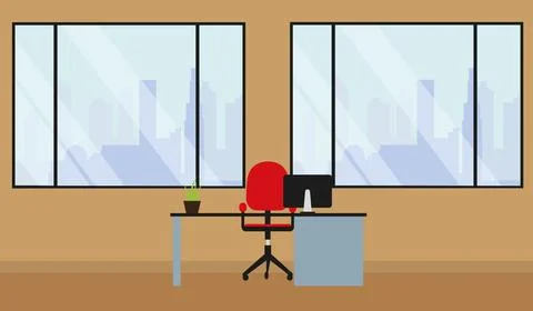 Empty ceo office interior. Clipart image Stock-Illustration