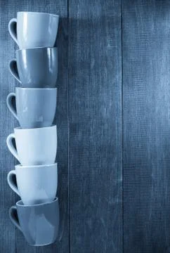 Empty ceramic cup on wood Stock Photos