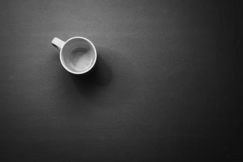 An empty ceramic mug Foto stock