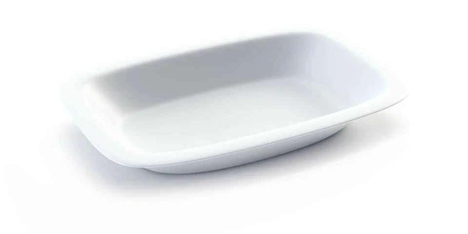 Empty ceramic plate Stock Illustration