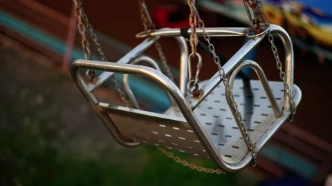 Empty chair from carousel in motion 스톡 동영상 225093467