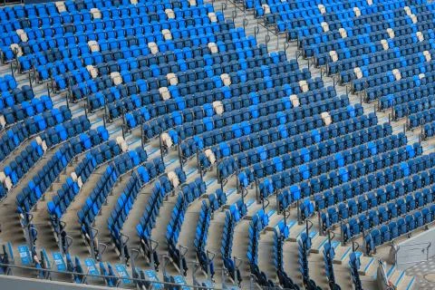 Empty chair in Empty stadium. Stock Photos