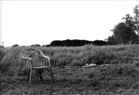 Empty chair Stockfoto's